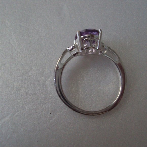 New pink amethyst SS ring size 6 MST 1857 SPECIAL MARKDOWN - Picture 4 of 4
